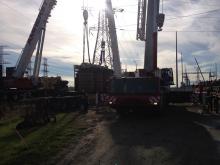 Vaughan Heavy Equipment Operating for removal of Transformer