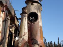 Smooth Rock Falls Heavy Equipment Operating for removal of Transformer