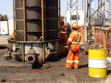 Heavy Equipment Operating for removal of Transformer